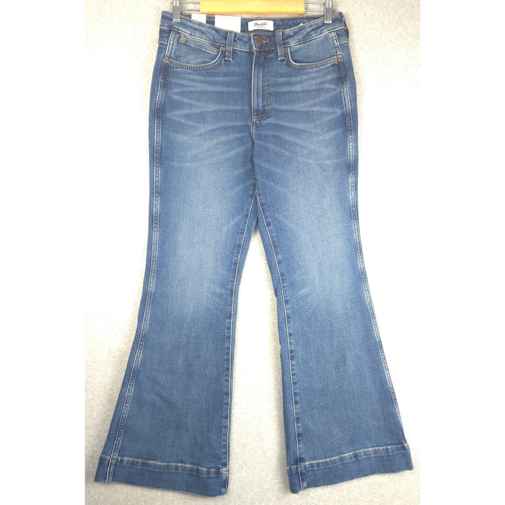 Wrangler Retro Bailey High Rise Trouser Jeans Blue Medium Wash 30x30 112359387
